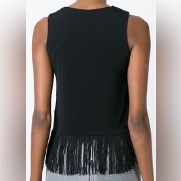 Michael Kors Black fringe Top - Picture 5 of 6